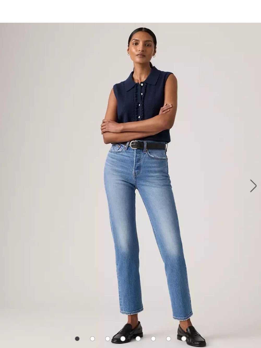 Levi's Wedgie Straight-Leg Light Blue Jeans